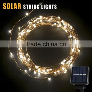 Outdoor Solar Powered LED String Lights Waterproof Copper Wire Lights for Garden Party 800mA Capacity thumbnail-1