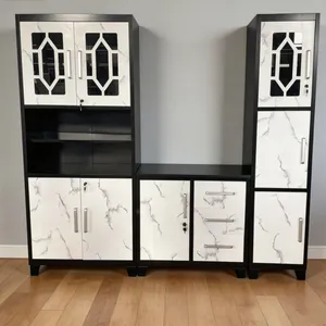 Export Knock‑down Cabinet Marble Heat Transfer Kitchen Storage Cabinet thumbnail-5