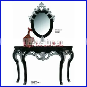 2013 Hot Sale Wood Carved Antique Mirrored Console Table S-0005 thumbnail-1