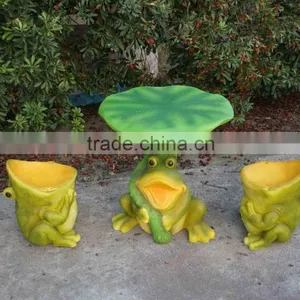 2015 Hot Sales Cheap Wholesale Magnesia Craft Lotus Tables and Frog Chairs thumbnail-1