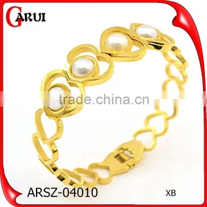 China Supplier Jewelry In Stainless Steel Gold Bangles Models Heart Style thumbnail-1