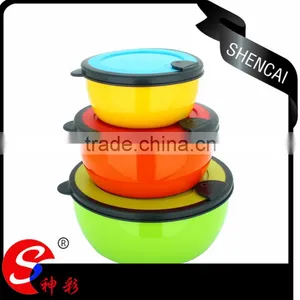 Color Tableware Mixing Bowl Tiffin Box Stainless Steel Keep Food Fresh Storage Boxes With Plastic Lid thumbnail-1