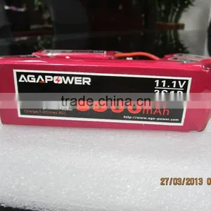11.1V 3300mah 30C Lipo Battery| AGA Power RC Helicopter Battery With EC5 Connector thumbnail-1