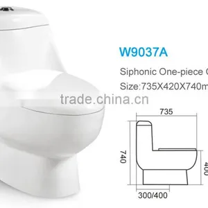 Hot Selling Ceramic Siphonic One Piece Toilet Prices W9037 thumbnail-2