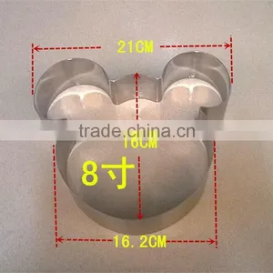 2015 New Design Hot Sale Mickey Mouse Shaped Stainless Steel Cake Mould thumbnail-2