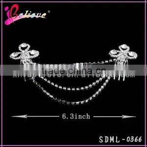Crystal Wedding Hair Jewelry Made in China Hair Accessories Wholesale Head Chain thumbnail-2