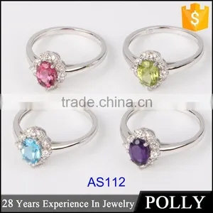 Luxury 18k Women Engagement Wedding Natural Blue Sapphire Rings thumbnail-4