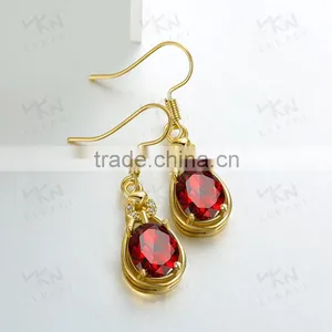 2015 Latest Fashion Jewellery Indian Gold Crystal Drop Earrings thumbnail-2