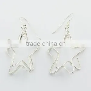 Outlines Of Stars 925 Silver Wirework Dangle Earrings thumbnail-1