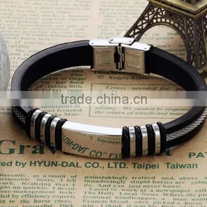 Fashion Men Silicone Bracelet Wholesale Factory Direct With Low Price thumbnail-4