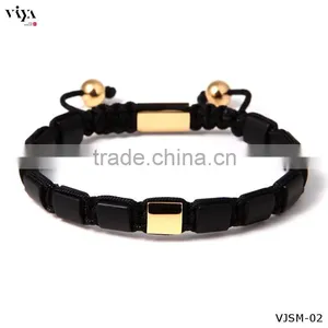 Bracelet Jewelry Charm Square Beads Mens Bracelets With Natural Stone Bracelet thumbnail-5