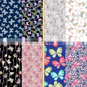 Beautiful Printed Underwear Fabric /Butterfly Pattern Design Printed Fabric for Underwear thumbnail-1
