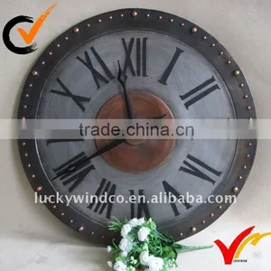 80cm Vintage Industrial Matel Wall Clock for Home Decors thumbnail-1