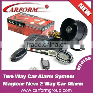 English Version Two Way Car Alarm System Magicar M101AS With Remote Engine Starter thumbnail-1