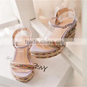 Wedge Heel Shoes Women Height Increasing Shoes New Arrival Ladies Wedge Heel Shoes thumbnail-1