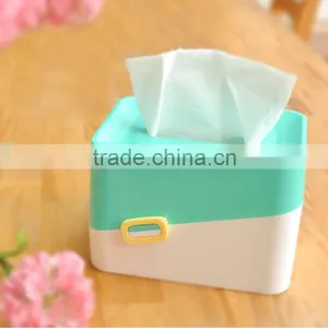 Eco-friendly Mini Plastic Decorate Square Tissue Box thumbnail-1