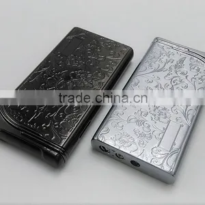 Silver Metal Lighters Laser Cigarette Case Thin Lighter thumbnail-4
