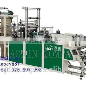 Automatic Double Layer Roll & T-shirt Bag Making Machine for Sale Made in China 2016 thumbnail-1