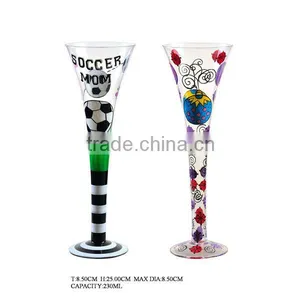 Glass Cup With Painted Color Pattern thumbnail-1