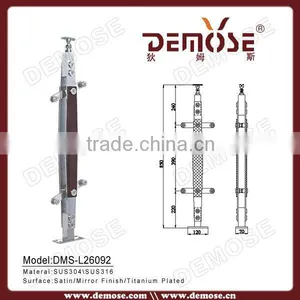 Quality Stainless Steel and Wood Newel Post thumbnail-1