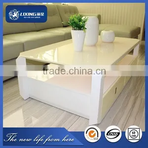LC1066A#unique White Lacquer Coffee Table thumbnail-1