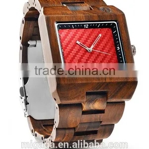 Natural Sandal Wood Made Watch Carbon thumbnail-3