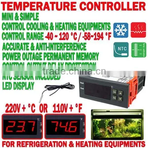 Relay 110V F 220V C Aquarium Digital Temperature Temp Controller Thermostat thumbnail-2