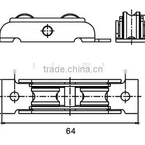 Sliding Nylon Roller For PVC Window thumbnail-6