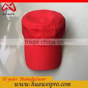Custom Cotton Military Hat Flat Cap Government Official Red Vote Cap thumbnail-6