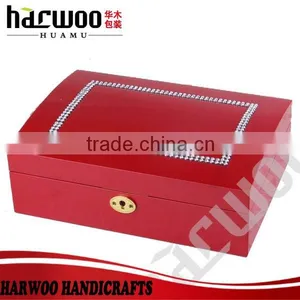 Top Grade Fashion Men's Accessories Red Wooden Tie Clip Box thumbnail-1