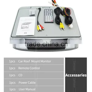 Digital Screen 15.6 Inch Roof Mount Bus Monitor Supported USB/SD/TV/IR/FM/Wireless Game thumbnail-6
