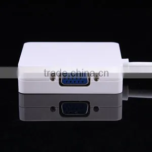 Hotest 1pc 3 in 1 Mini DP Displayport Thunderbolt to HDMI DVI VGA Adapter for MacBook Good Quality thumbnail-3