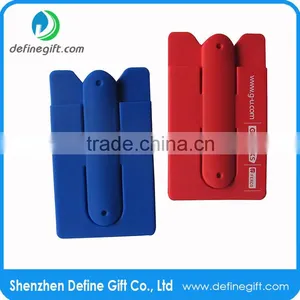 Multifunction Smart Phone Silicone Wallet Card Headphone Holder With Kickstand thumbnail-3
