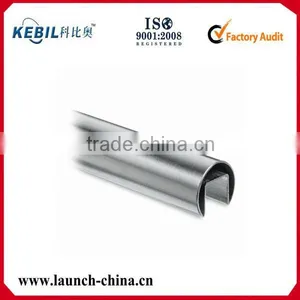 Slotted Pvc Pipe Mini Top Rail for 12mm Tempered Glass Deck Railing Designs thumbnail-1
