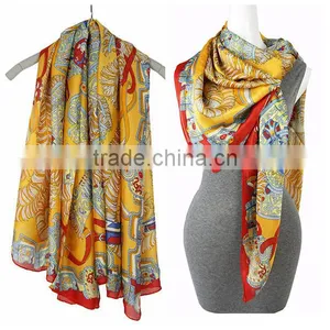2016 Latest Designs Print Big Size Chiffon Fashion Scarf thumbnail-2