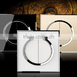 New Design Wallpad White Waterproof Acrylic Glass 110~250V EU UK Electrical Switch 1 Gang 1 Way Push Button Wall Light Switch Quality Choice thumbnail-5