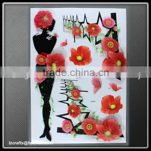 3D Wall Pictures/paper Decoration/ 3D Glitter Paper Christmas Cut Outs Clause & Ornaments Wall/Window/Door Sticker thumbnail-1