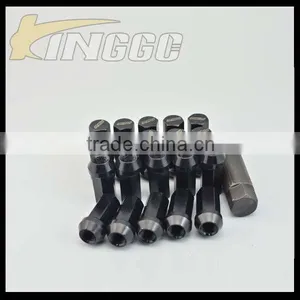 Black Universla Iron Auto Racing Car Wheel Bolts And Nuts thumbnail-3