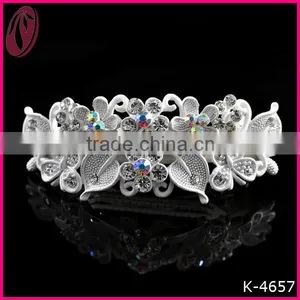 Hot Sale Crystal Flower Barrette Hair Clip thumbnail-1