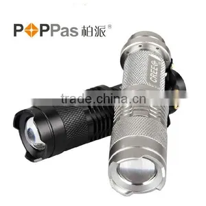 AA or 14500 Battery Zoom Led Rechargeable Tactical Flashlight/2015 New Wholesale Flasglight thumbnail-1