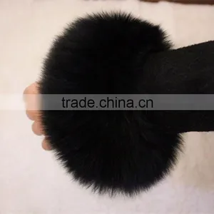 Classic Design 2016 New Collection Custom Real Fox Fur Sleeves Cuff Fur Wrist Warmer thumbnail-1