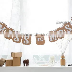 MISS TO MRS Vintage Wedding Photo Booth Props Wedding Banner Garland Wedding Gift Supplier's Choice thumbnail-1