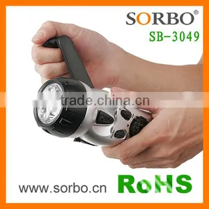 Multifunctional Portable Dynamo Hand Crank Bright Flashlight and Alarm Charger Radio thumbnail-4