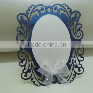 Custom Made Laser Cut Blank Wedding Cards With Ribbon Embellishments for Wedding Stationers, Wedding Card Designers, Wedding Inv thumbnail-1