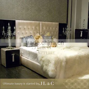 Luxury Solid Wood Mahogany Bedside Table for Bed Room Sets-JB17-03- JL&C Furniture thumbnail-3