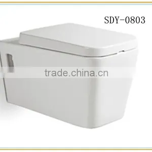Ceramic Sanitary Ware Wall Hung Toilet Wall Mounted Washdown Toilet thumbnail-1