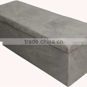 Luxury!Grey PVC Leather Folding Storage Bench thumbnail-1