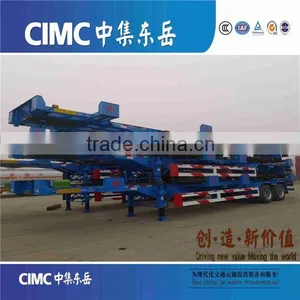 CIMC 3 Axle Terminal Skeleton Chassis Container Semi Trailer For Sale thumbnail-3