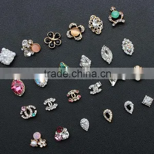 Gold Plating no Fading Color Drop Bow Pearl Big Stone Crown Nail Metal Jewelry Quality Choice thumbnail-4