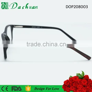 2016 Latest Design CP Injection Fake Acetate Good Quality Korean Optical Frames With Wood Brushed Color thumbnail-5